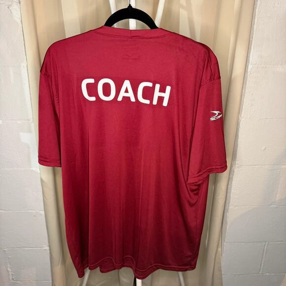 YMCA Maroon XL Quick Dry Coach T-Shirt - Picture 3 of 3